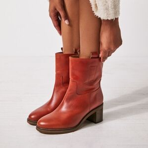 Free People Tabby Ankle Booties brown Leather Chunky Size US 11